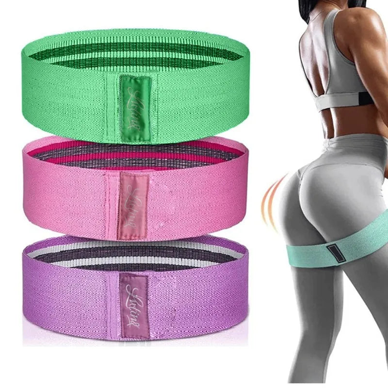 Premium Anti-Slip Stretch Resistance Bands for Yoga Fitness