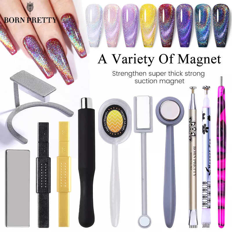 BORN PRETTY 1 Pc Cat Magnetic Stick 9D Effect Strong Plate for UV Gel Line Strip Multi-function Magnet Board Nail Art Tool  ourlum.com   