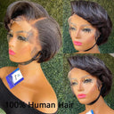 Short Bob Lace Frontal Pixie Cut Wig 100% Brazilian Hair