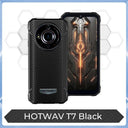 [World Premeire] HOTWAV T7 Rugged Smartphone 6.52'' HD+ Ultra Thin 6280mAh Battery MobilePhone 21MP Rear Android 13 Cellphone  ourlum.com T7 Black Standard 