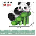 Kawaii Panda Micro Building Block Animals Toy: Creative DIY Assembled Bricks, Christmas Gift  ourlum.com W1120(Easy version)  