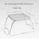 Portable Folding Campfire Grill Stand for Outdoor BBQ Use