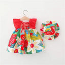 Baby Girl's Tropical Flower Dress Summer Chic Daily Style