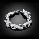 Sterling Silver Chain Bracelet Elegant Party Wedding Jewelry