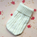 Cozy Cotton Pet Knitted Sweater for Winter Warmth  ourlum.com White XS United State