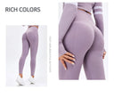 Seamless High Waist Nude Yoga Pants Women's Hip Lifting Fitness