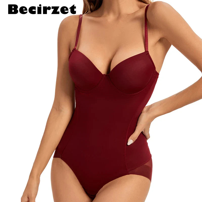 Plus Size Seamless Shapewear Bodysuit for Women - Comfortable Slimming Underwear