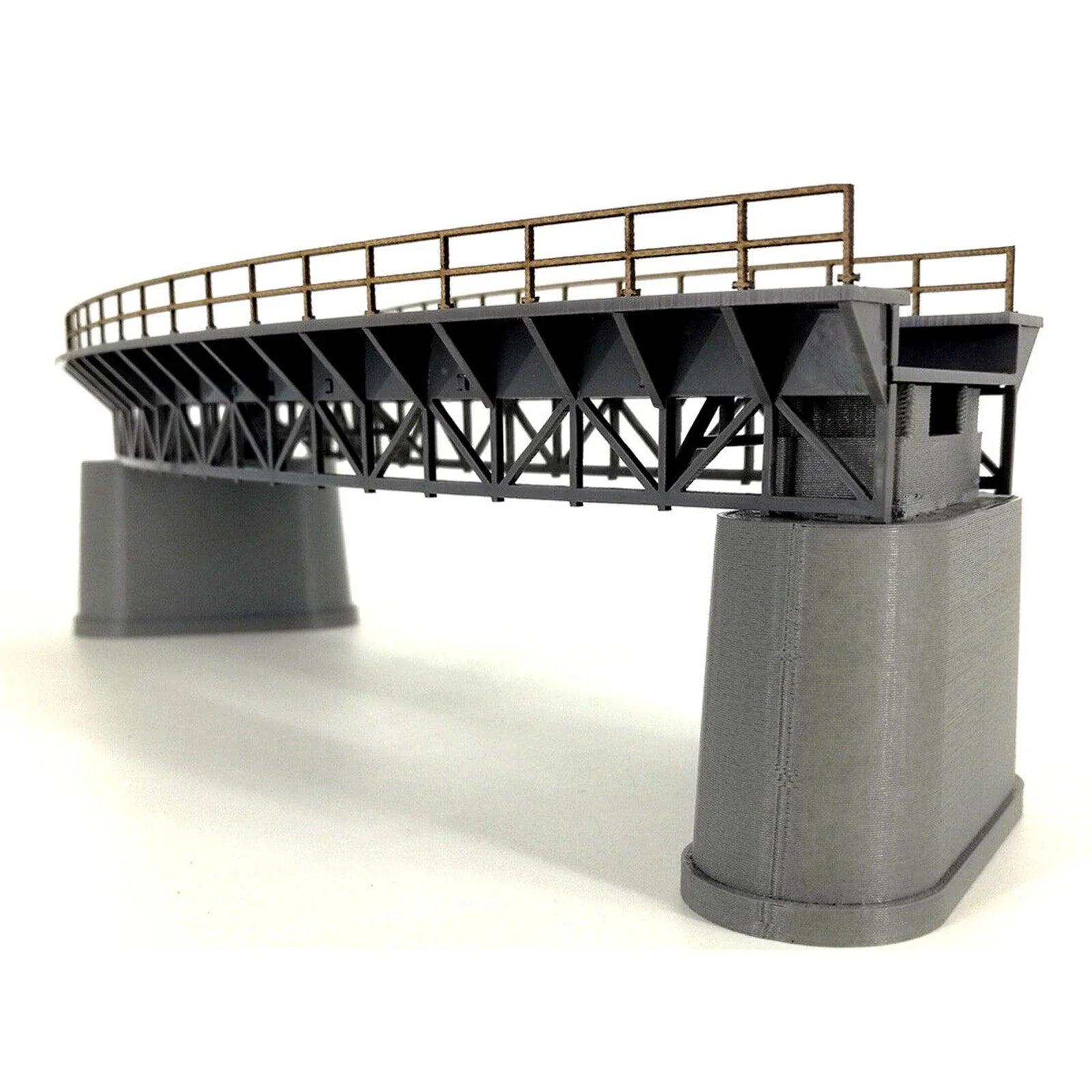 1:87 HO Scale Train Railway Scene Decoration Q4 R1 Curved Railway Bridge Model toys DIY modeling accessories