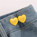 Waist Tightening Bowknot Button Adjusters Set for Pants and Skirts - Stylish and Convenient  ourlum.com love-yellow  