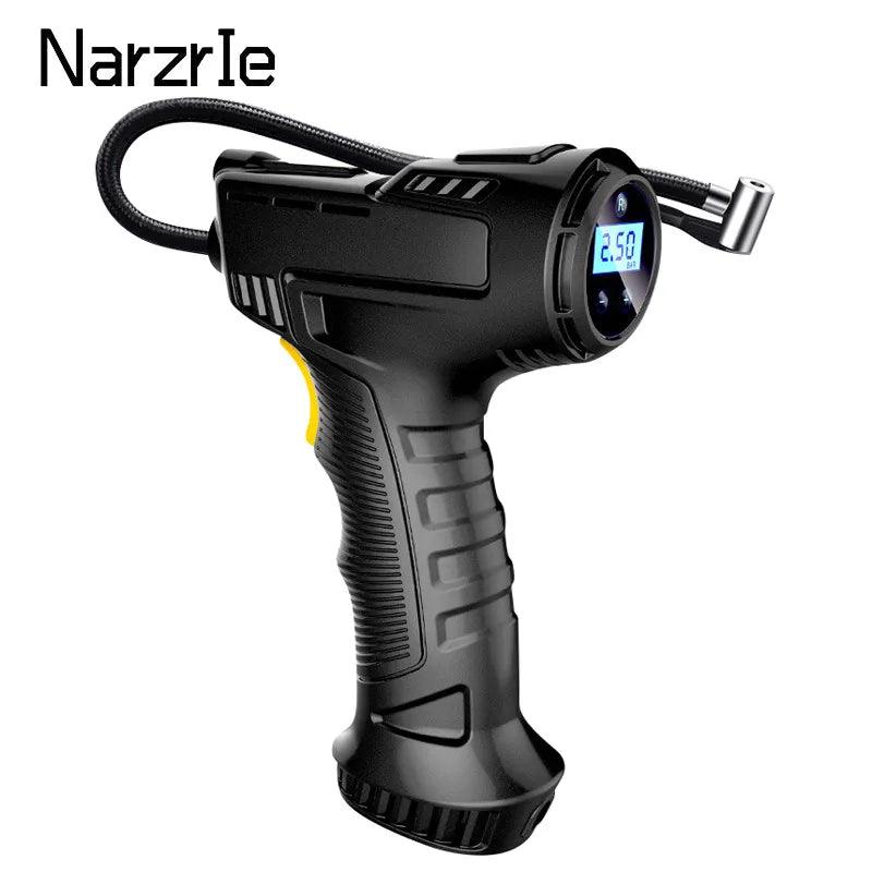 Portable 120W Electric Car Tire Inflator with Digital Display - Wireless/Wired Air Compressor for Vehicle Tires  ourlum.com   