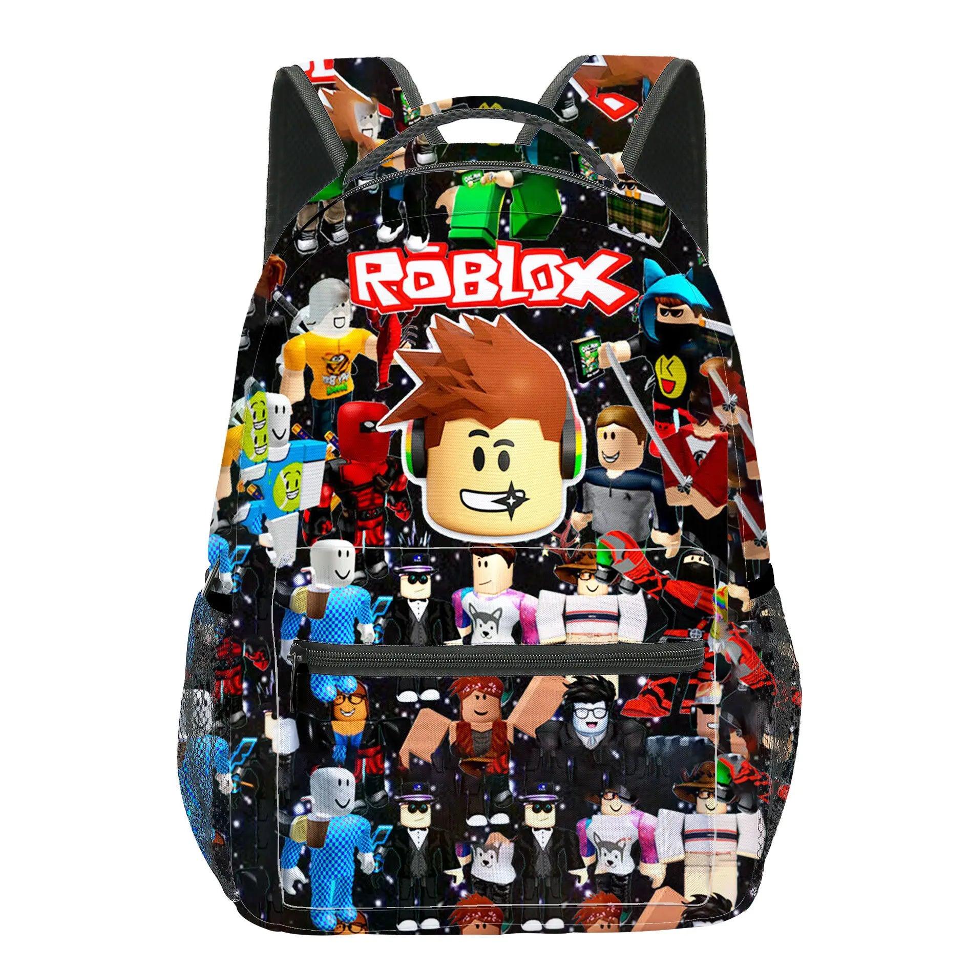 Roblox ROBLOX Schoolbag Backpack for Primary and Secondary School Anime Cartoon Birthday Gift for Girls Kids Boys  ourlum.com   