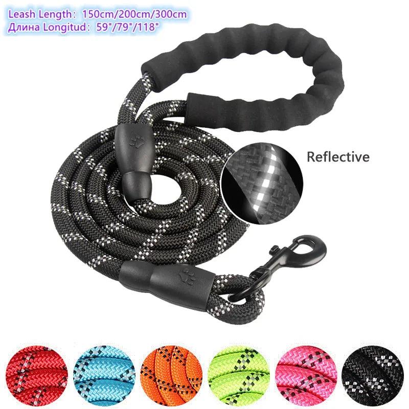 Strong Reflective Dog Leash for Small to Large Breeds: Durable, Adjustable, All Seasons  ourlum.com   