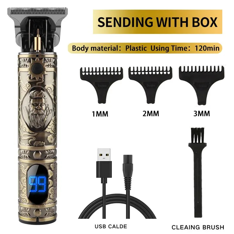 Men's Rechargeable Hair Trimmer: Professional Clippers & Beard Shaver  ourlum.com   