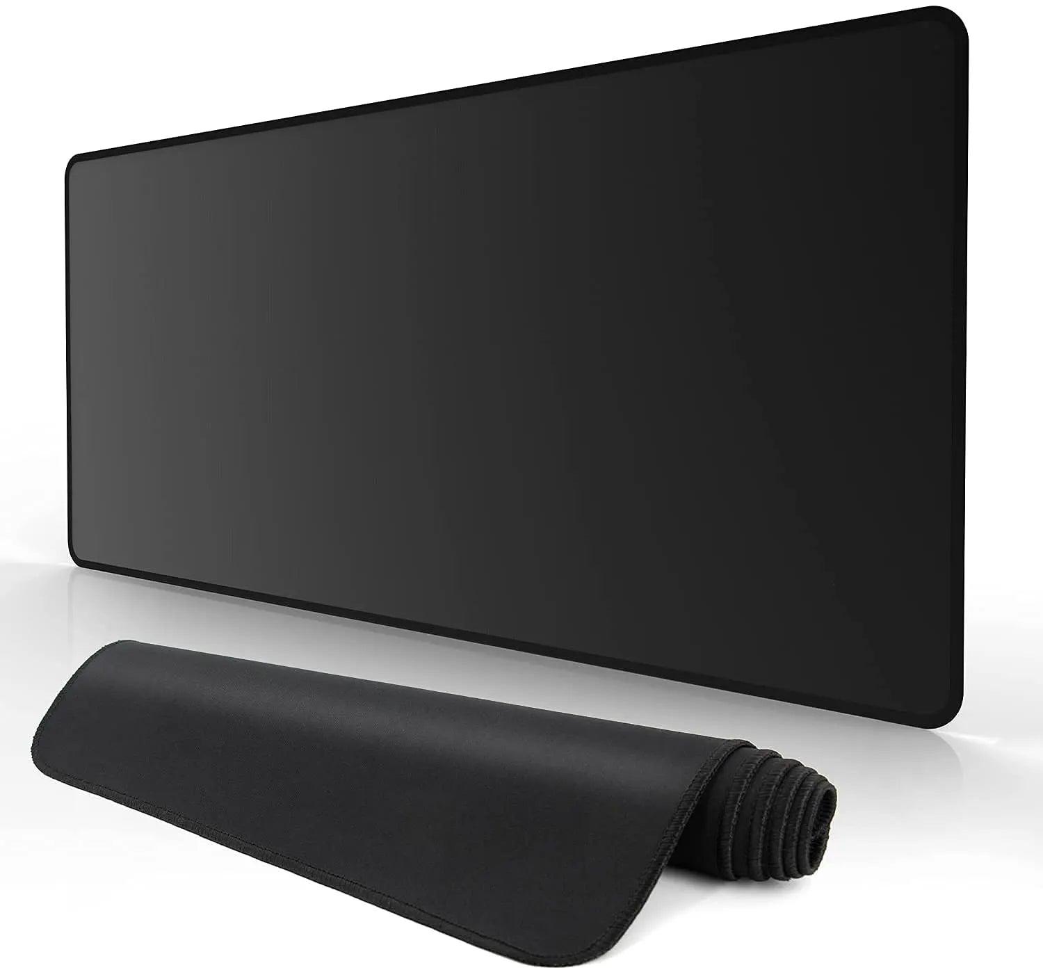 Black Gaming Mouse Pad with Anti-Slip Base: Ultimate Desk Mat for PC Gamers  ourlum.com black 100x50 cm 