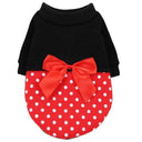 Pet Hoodies with Bow: Cute Small Dog Clothes for Warmth & Style  ourlum.com Black Red XS 