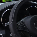 Artificial Leather Three-Dimensional Embossed Car Steering Wheel Cover 14.5-15 Inches