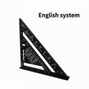 7-Inch Triangle Ruler: Ultimate Carpenter Tool for Precise Measurements  ourlum.com Black English system  