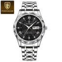 POEDAGAR Men's Luxury Stainless Steel Quartz Watch Design