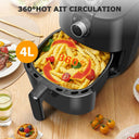 4L Oil Free Fryer 1500W Fast Air Circulation Cooking Tool