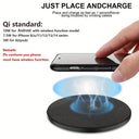 10W Wireless Charger Pad Stand Desktop Ultra-thin Fast Charging Dock