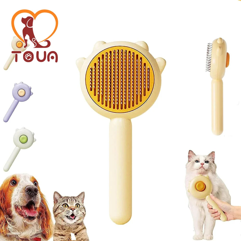 TOUA Cat Massage Comb & Hair Removal Brush for Pets - Grooming Set  ourlum.com   