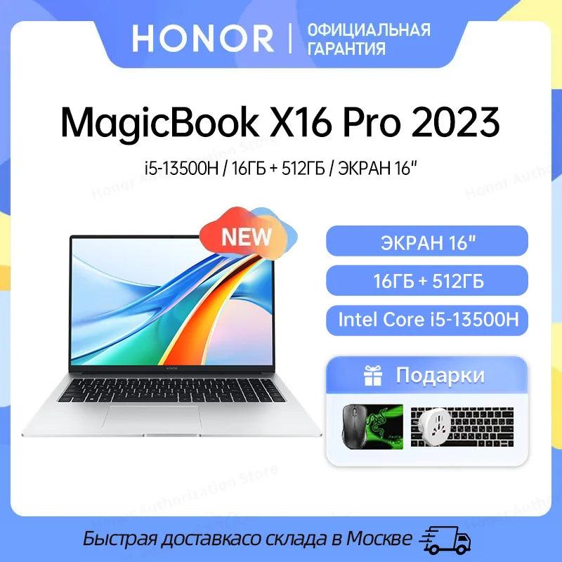 New Laptop Honor MagicBook X16 Pro 2023 ,Ultrabook 16 "Intel Core i5-13500H,16GB 512GB SSD IPS Portable Notebook Computer Win 11  ourlum.com   