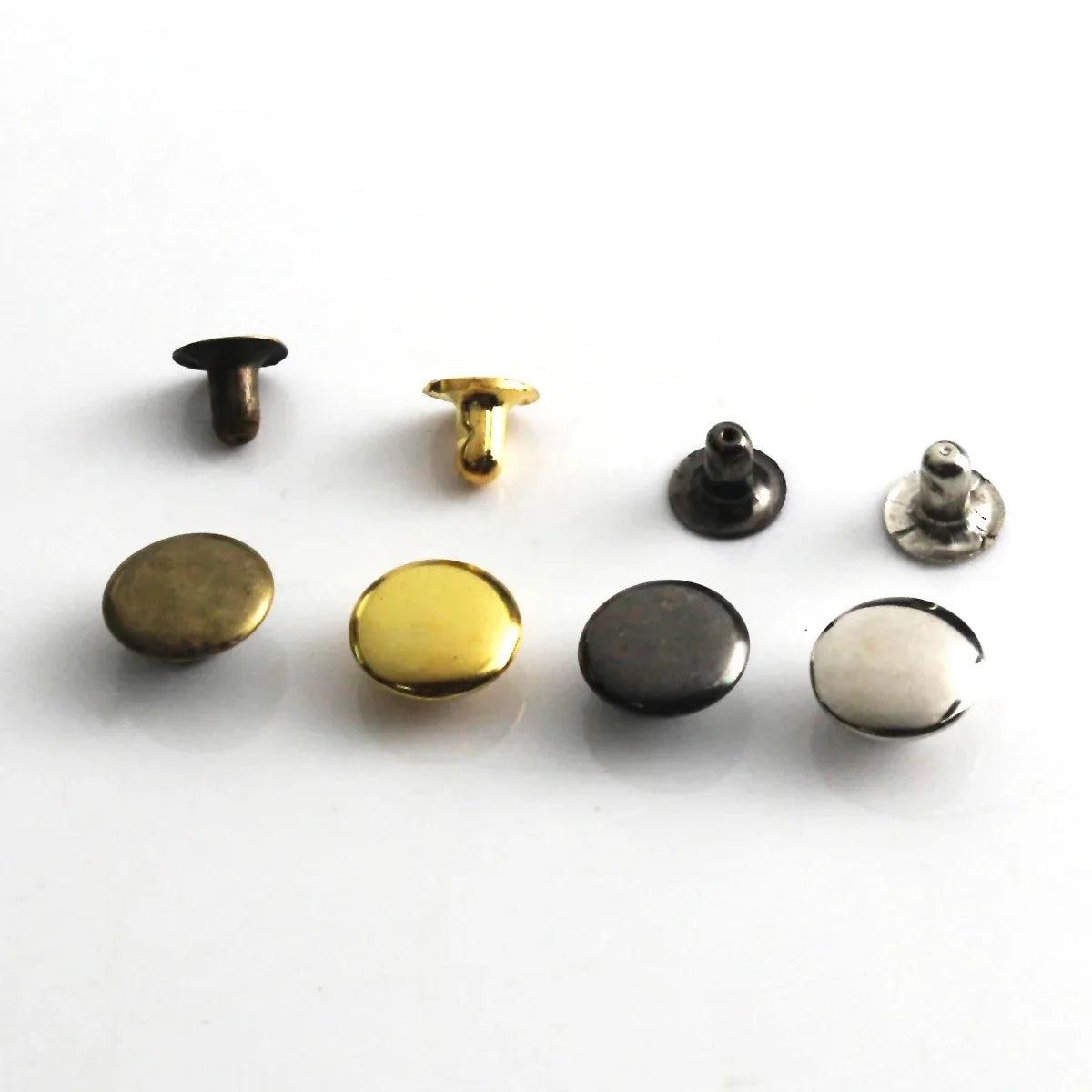 Metal Rivets Studs Round Rivet for Leather Craft Bag Garments Hat Shoes Pet Collar  ourlum.com   