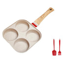 Versatile Four-Hole Non-Stick Frying Pan for Breakfast Cooking