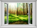 3D Living Room Simulation Fake Window Self-Adhesive Wallpaper