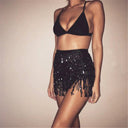 Nightclub Sparkling Sequin Tassel Skirt Disco Festival Fashion