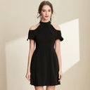 Black A-Line Dress with Ruffles for Trendy Summer Fashion