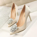 Bigtree Rhinestone Stiletto Heels Elegant Evening Shoes Pair