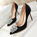 Bigtree Rhinestone Stiletto Heels Elegant Evening Shoes Pair