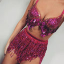 Nightclub Sparkling Sequin Tassel Skirt Disco Festival Fashion