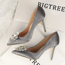 Bigtree Rhinestone Stiletto Heels Elegant Evening Shoes Pair