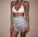 Nightclub Sparkling Sequin Tassel Skirt Disco Festival Fashion