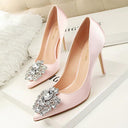 Bigtree Rhinestone Stiletto Heels Elegant Evening Shoes Pair