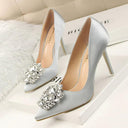 Bigtree Rhinestone Stiletto Heels Elegant Evening Shoes Pair