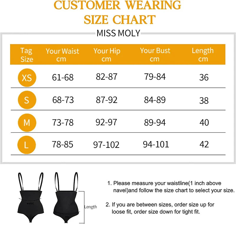 High-Waist Thong Bodysuit Shapewear for Tummy Control and Curves