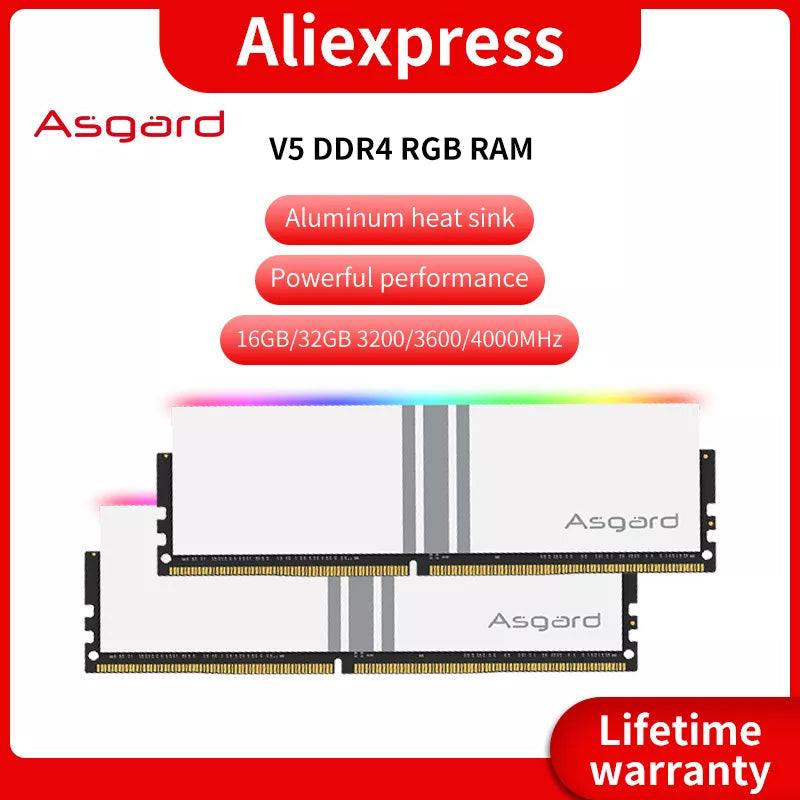 Asgard Valkyrie V5 RGB RAM: Elevate Your Gaming Setup  ourlum.com 8GX2 3200MHz  White  