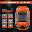 HITBOX Welding Helmet Auto Darkening Large Viewing Screen