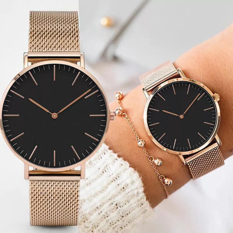 Elegant Rose Gold Women's Quartz Steel Watch - Stylish Ladies' Timepiece  ourlum.com   