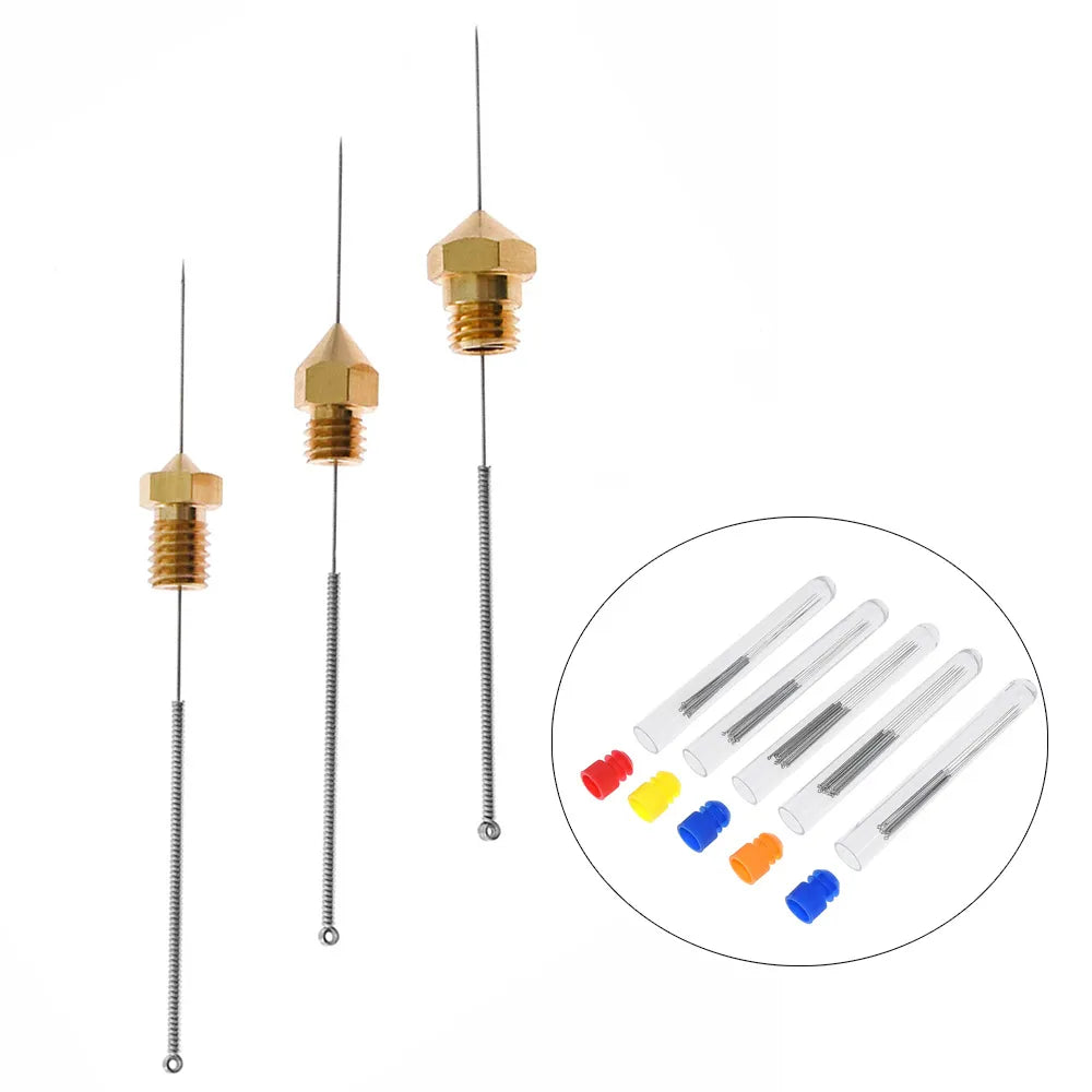 3D Printer Nozzle Cleaning Needles: Precision Maintenance Kit  ourlum.com 0.2mm 10Pcs  