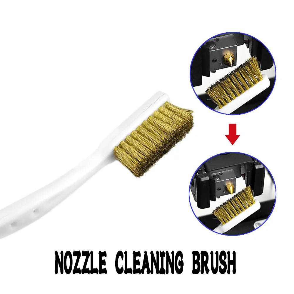 Copper Wire Toothbrush Nozzle: Versatile Cleaning Tool for 3D Printers  ourlum.com 1PCS  