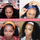 Brazilian Human Hair Kinky Curly Headband Wig Effortless Style