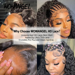 Premium Water Wave HD Lace Frontal Wig - 250% Density Human Hair Closure for Effortless Style and Comfort