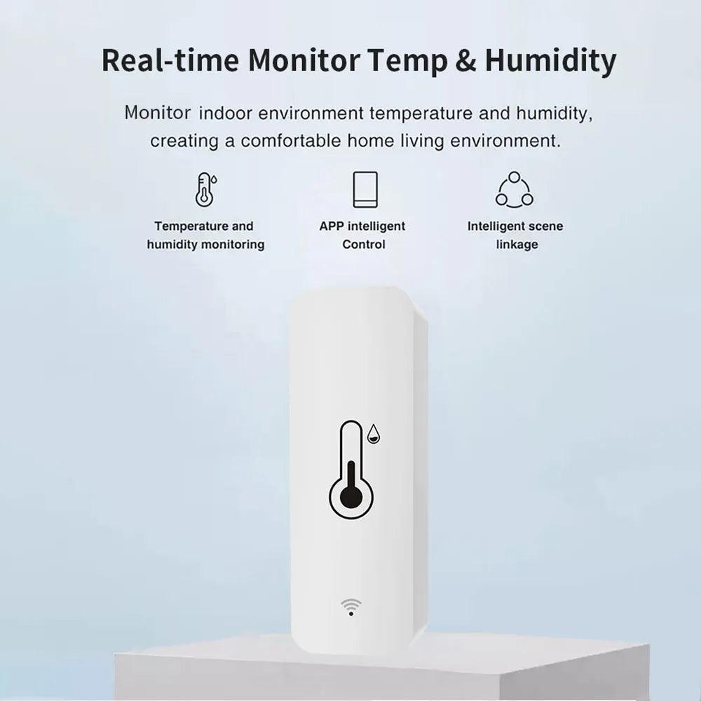 Smart Temperature Humidity Sensor: Precision Home Monitor with App Control  ourlum.com   