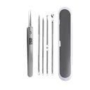 Professional Stainless Steel Blackhead Extractor Kit - Effective Solution for Clear Skin and Pore Cleansing  ourlum.com Straight and 4PCS  