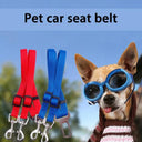 Dual Dog Car Seat Belt with Adjustable Double Head Leash for Enhanced Pet Safety  ourlum.com   