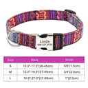 Personalized Adjustable Nylon Pet Collar with Engraved Name Buckle - Ideal for Small to Large Pets  ourlum.com 030 Orange S 